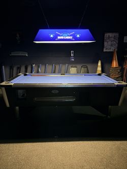 Pool Table & Lamp