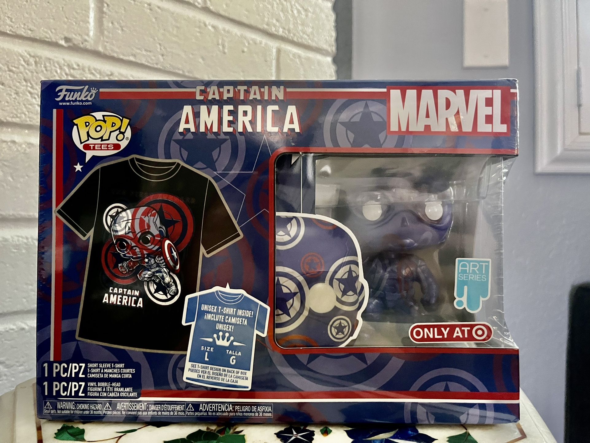 Captain America Tee Shirt And Funko Pop Combo