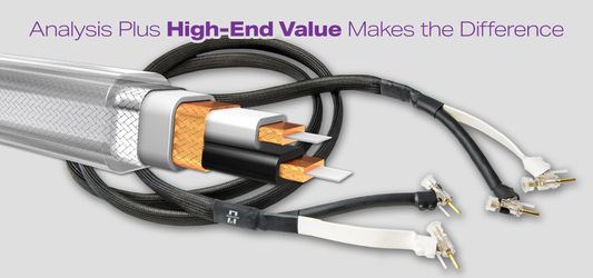 Audiophile ANALYSIS PLUS Solo Crystal Oval XLR 1m Interconnects w/ Free Sub oval .5m RCA Interconnect
