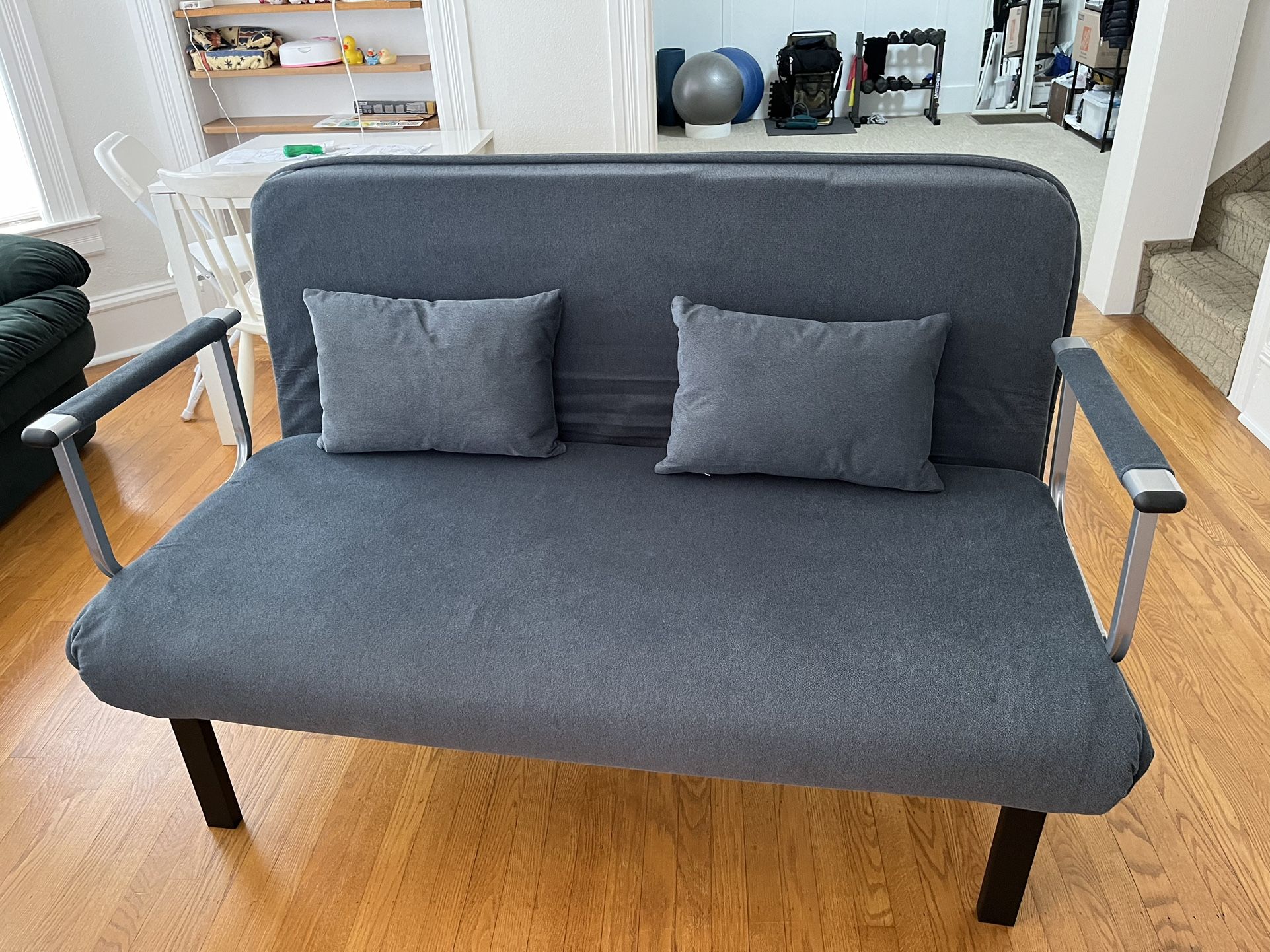 Convertible Sleeper Sofa, 55″ Tri-Folding Double/Full Sofa Bed