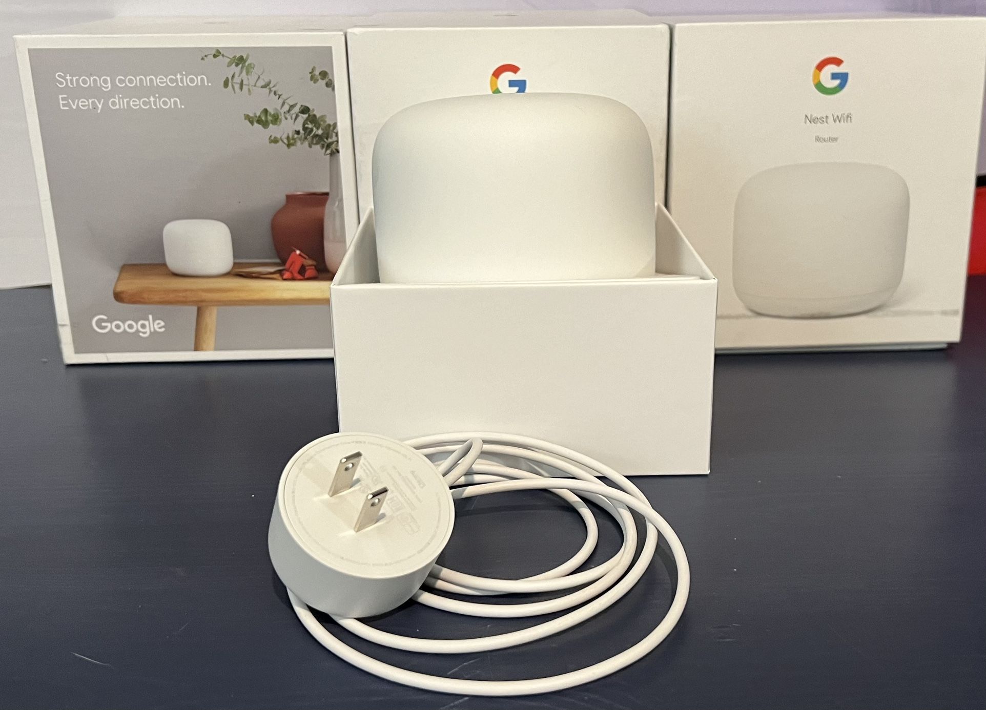 4 Google Nest Wifi -  AC2200 - Mesh WiFi System -  Wifi Router - 2200 Sq Ft Coverage - 1 pack