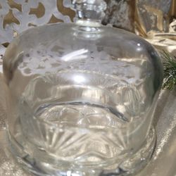 Antique  EAPG dome Covered Cut Crystal Dish