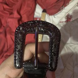 Brand New Black Shiny Bb Belt
