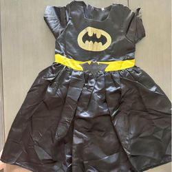 new: Hero princess costume w cape, mask, bow & bracelet (6-7 years old)