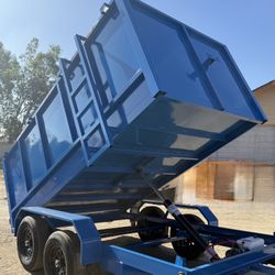 New 8x4x12 Blue Hydraulic Dump Trailer With Diamond Fenders 💎💙