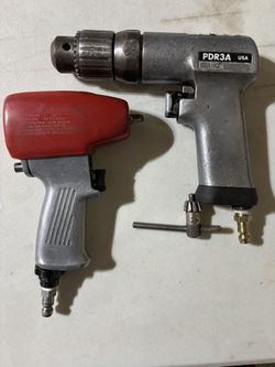 Snap-On Air Drill And Blue Point 1/4” Drive Air Impact
