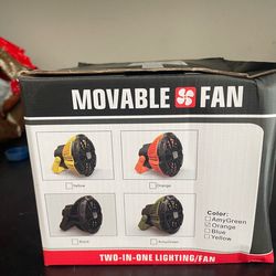 Portable fan with light.