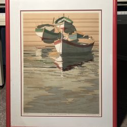 “Boats At Villefranche iii” by Andras Kaldor  A/P