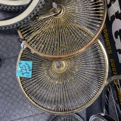 20 Inch Bicycle Gold Wheels Twisted 25% Off This Week