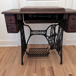 Antique Table - Singer Sewing Machine Table