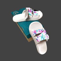 Chaco Women’s Chillos Tie Dye Slide Multicolor Sandals Sz 7