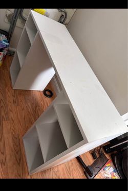 White computer desk