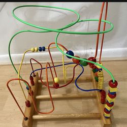 supermaze wooden bead roller activity toy roller coaster maze