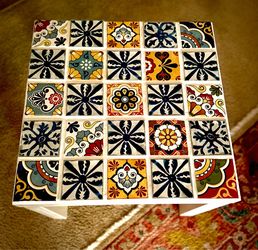 Colorful mosaics table