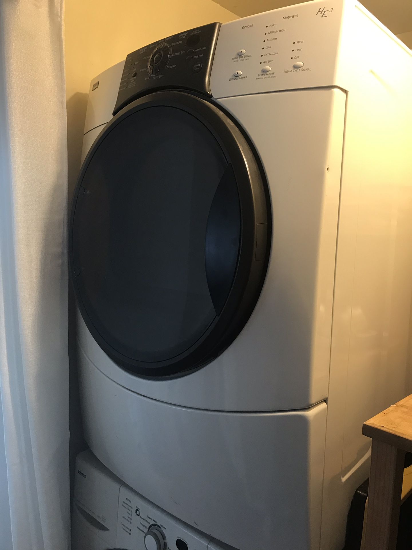 Kenmore Elite Electric Dryer- Stackable works great