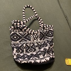 Black And White Boho Bag