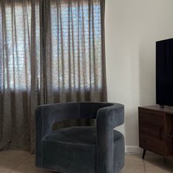 Restoration Hardware Drew Curved Swivel Chairs – Set of 2