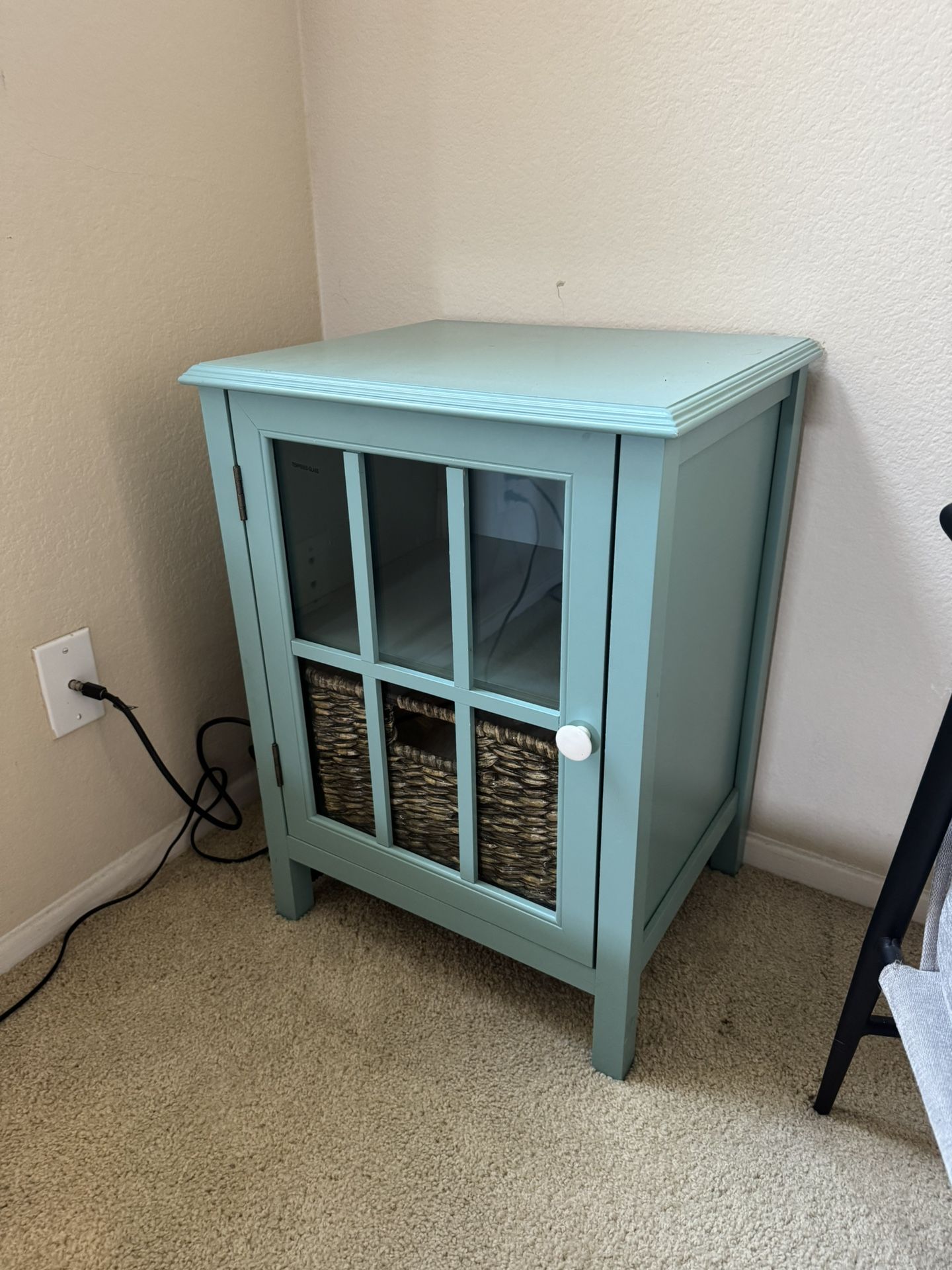 Glass Door Dresser/Shelf