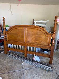 Antique King headboard and rails