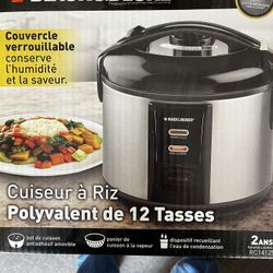 Black & Decker 12 Cup Rice Cooker, New