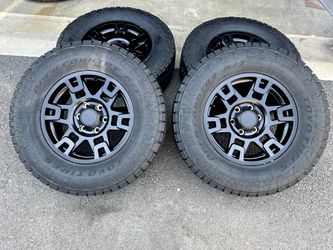 17" BRAND NEW Toyota Tacoma TRD PRO 6 Spoke Flat Black Wheel 4Runner FJCruiser Toyo tires