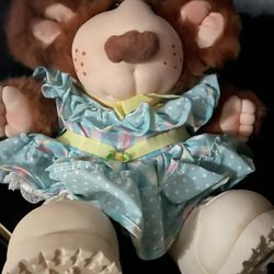 Furskins Cabagge Patch Xavier Roberts Junie Mae Brown Teddy Plush Stuffed Toy