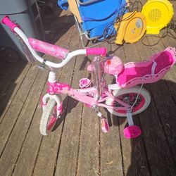 Prices Firm.. Little Girls 12-in Bicycle With Training Wheels