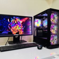 NEW DELL Starter Gaming PC 8 Core I7 CPU @3,4GHz. Nvidia GTX 1050 2G. 256GB SSD /1T HDD, 16G RAM. WIFI. USB3. 375W PSU. 22” Monit. Mouse/Keyb. Win11P