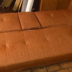 Faux Leather Futon