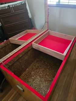 Vintage natural wood storage