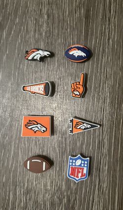 Denver Broncos NFL 8 Pack Football Croc Charm Jibbitz 