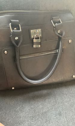 Gray fake leather purse