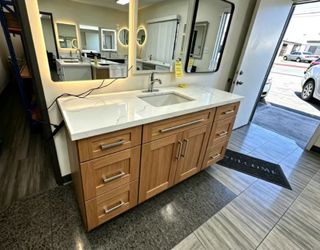 60-inch Vanity Cabinte (with countertop) Solid Wood