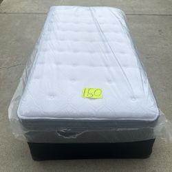 Twin Size Mattress, And Boxspring