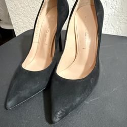 Casadei Black Suede Pointed Toe Pumps Size 5(35 europe)