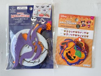 Daiso Mickey Mouse Pumpkin Halloween Jack Zero Nightmare Felt Garland Set Disney