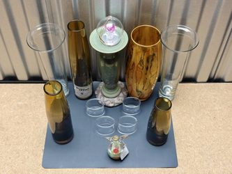 13 pc Glass Vase & Home Decor Set – Home Interiors, Russ Angel
