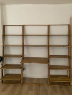 Wood Ladder Shelf Unit