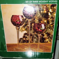 Glass Candle Holders 