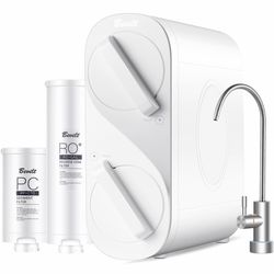 RO Water Filtration System,800 GPD Fast Flow, Tankless,Reduces TDS,2:1 Pure to Drain RO Filters Long Life Used for 48-60 Months,LED Purifier, Smart Fa