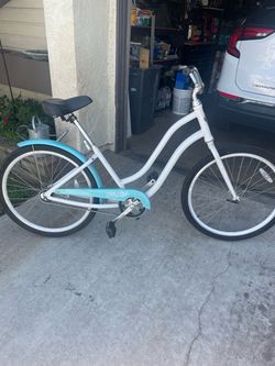 Del Rey Cruiser Bike White and Teal