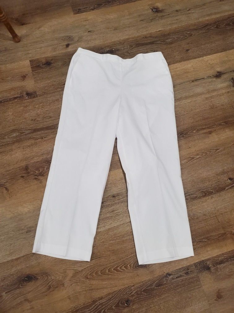 Alfred dunner white pants sz 18