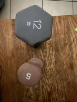 Dumbbell Lot – 12 lb and 5 lb