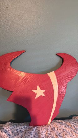 Texans handcrafted wood logo