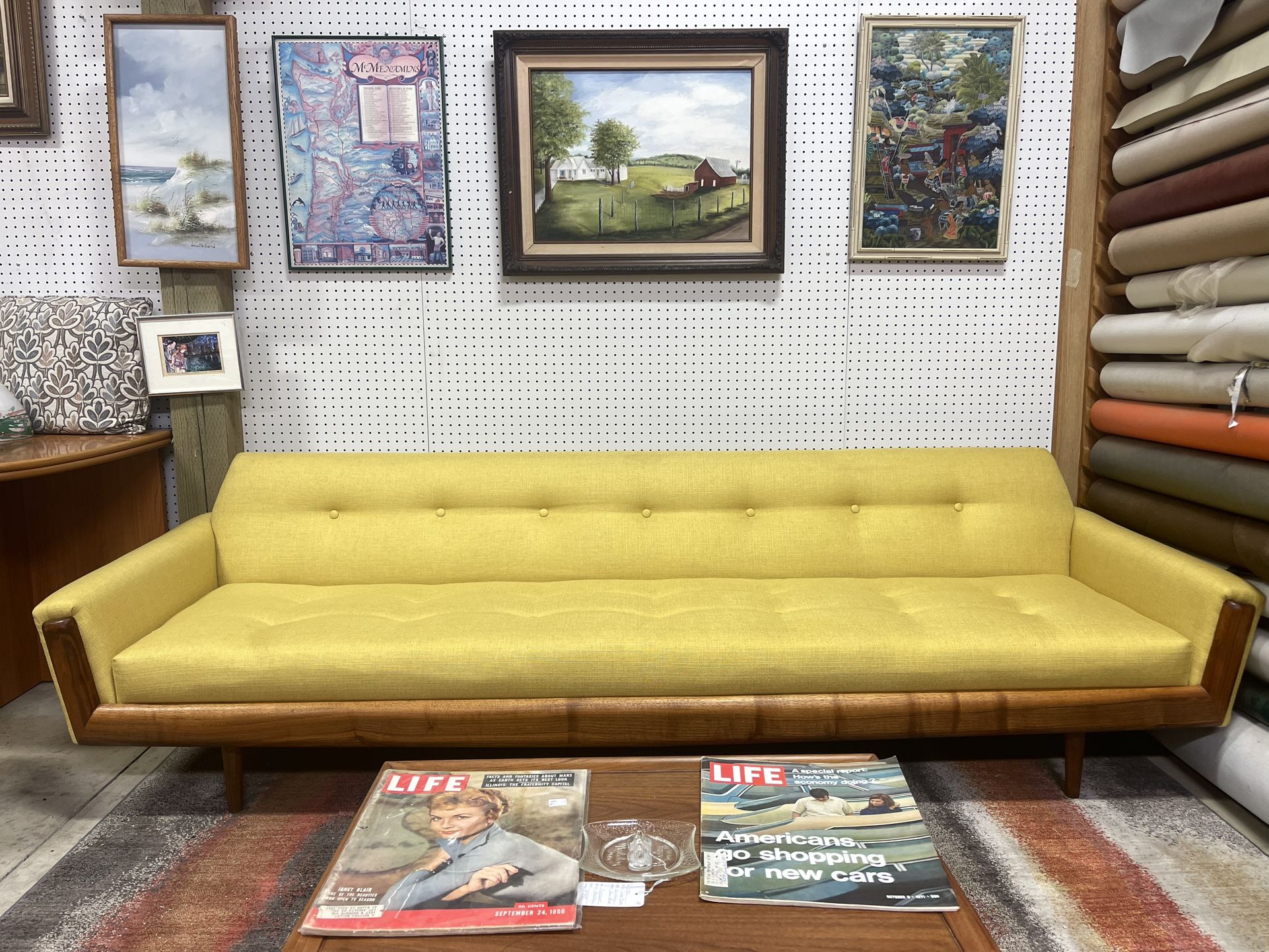 Mid Century Gondola Sofa