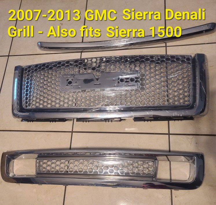 New GMC denali Front Grill 3pc