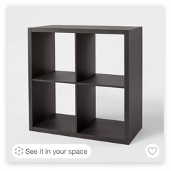 4 Cube Organizer Black Oak 
