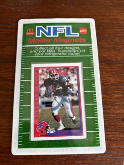 1992 McDonald’s NFL mailer magnets, Buffalo Bills, Thurman Thomas
