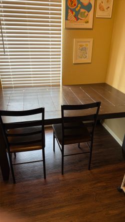 Solid wood dining table