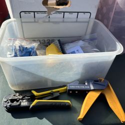 Klein Tools Wiring Crimper + Leviton Punchdown Tool Lot